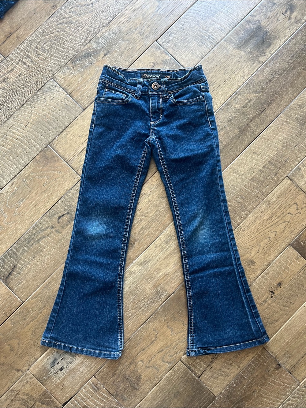 Jordache Girls Dark Indigo Flare Jeans - Classic Flared Denim